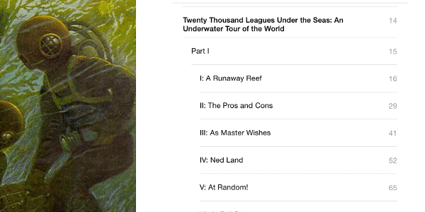 A screenshot of an ebook’s table of contents.